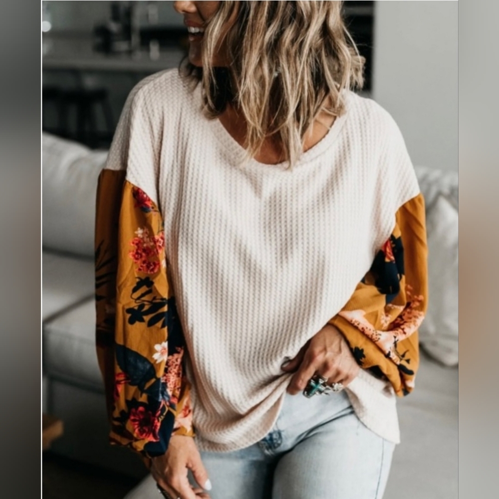 Umgee balloon sleeve fall top 1XL